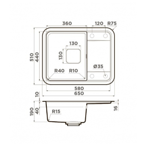 Кухонная мойка Omoikiri Tasogare 65-DC