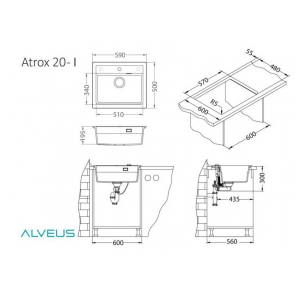 Кухонная мойка Alveus GRANITAL ATROX 30 TERRA