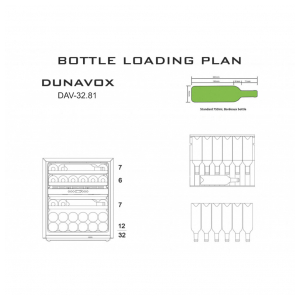 Встраиваемый винный шкаф Dunavox DAV-32.81DOP.TO