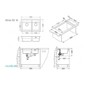 Кухонная мойка Alveus GRANITAL ATROX 50 TERRA