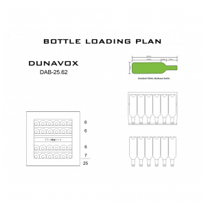 Встраиваемый винный шкаф Dunavox DAB-25.62DW.TO