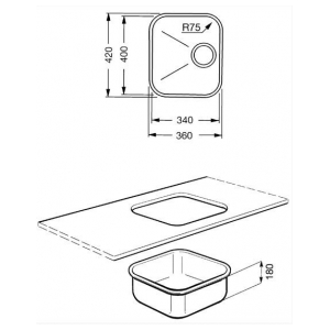 Кухонная мойка Smeg UM34