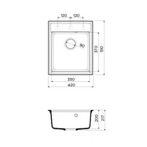 Кухонная мойка Omoikiri Daisen 42-GR Leningrad grey