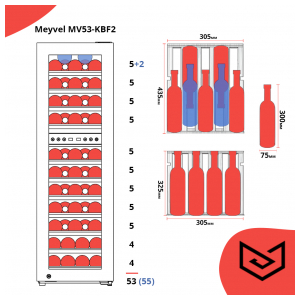 Отдельностоящий винный шкаф Meyvel MV53-KBF2