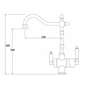 Смеситель Zorg ZR 326 YF BR LIGHT