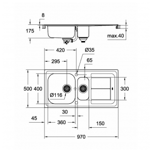 Кухонная мойка Grohe K300 31564SD0