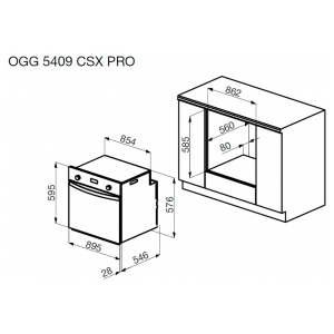 Газовый духовой шкаф Korting OGG5409CSXPRO