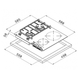 Комбинированная варочная панель Teka TWIN IG 620 2G AI AL CI