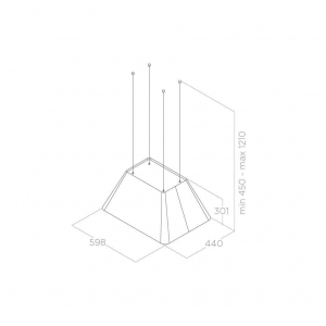 Островная вытяжка Elica IKONA BL MAT/A/60