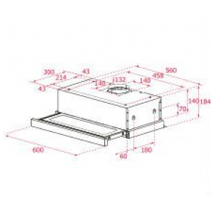 Встраиваемая вытяжка Teka CNL 6400 BK чёрная