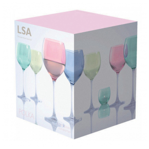 Набор бокалов для вина LSA Polka 400 мл пастельный