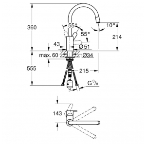 Смеситель Grohe Eurostyle Cosmopolitan 31126004