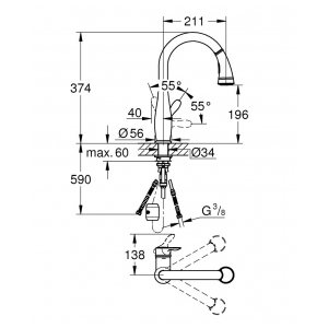 Смеситель Grohe Parkfield 30215001