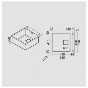 Кухонная мойка Fulgor Milano P1B 5651 QA F-SF