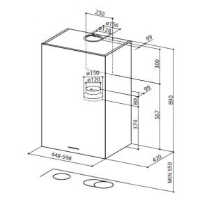 Пристенная вытяжка Faber CUBIA PLUS EV8 X A60