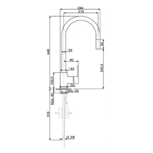 Смеситель Smeg MID2CR