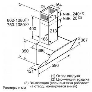 Пристенная вытяжка Bosch DWK65AJ91R