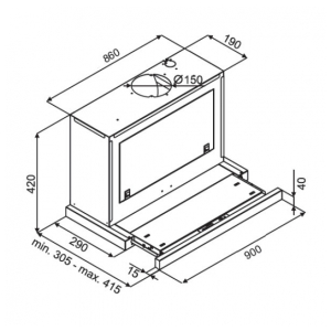 Встраиваемая вытяжка Kuppersberg SLIMBOX 90 X