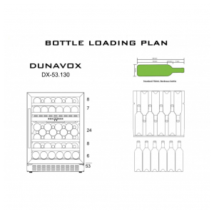 Встраиваемый винный шкаф Dunavox DX-53.130DWK/DP