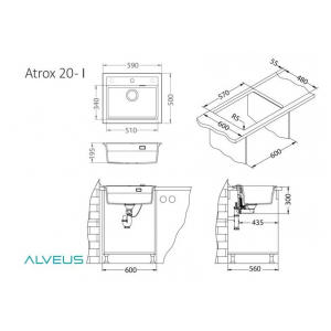 Кухонная мойка Alveus GRANITAL ATROX 30 ARCTIC