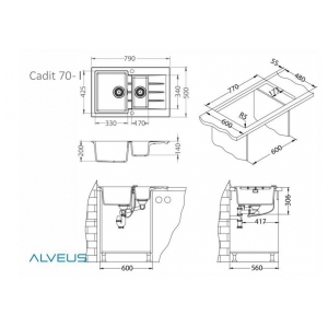 Кухонная мойка Alveus GRANITAL CADIT 70 BEIGE