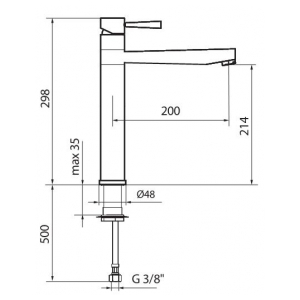 Смеситель Webert CONIC Satin chrome CN920402021