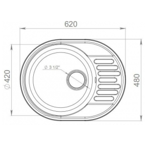 Кухонная мойка Lex Orta 620 White