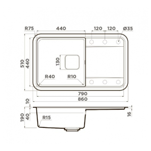 Кухонная мойка Omoikiri Tasogare 86-MA
