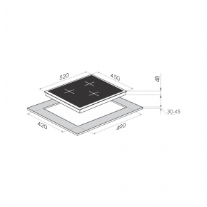 Электрическая варочная панель Maunfeld MVCE.45.3HL.SZ-BK