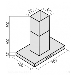 Островная вытяжка MBS SALVIA 190 ISLAND INOX