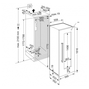 Встраиваемый винный шкаф Liebherr EWTdf 3553