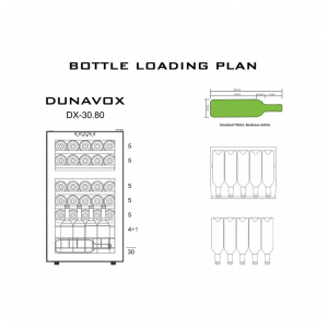 Отдельностоящий винный шкаф Dunavox DX-30.80DK