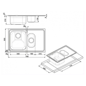 Кухонная мойка Smeg SP7915SN