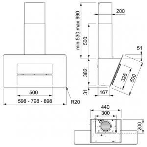 Наклонная вытяжка Franke FMA 605 WH