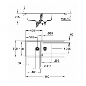 Кухонная мойка Grohe K400 31643AP0