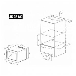 Встраиваемый винный шкаф Ip Industrie JG 22-6 AX