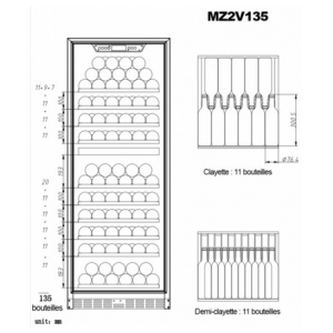 Встраиваемый винный шкаф La Sommeliere MZ2V165