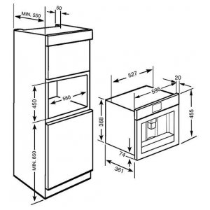 Встраиваемая кофемашина Smeg CMS4101B