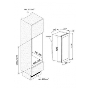 Встраиваемый винный шкаф Climadiff AVI94X3Z
