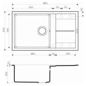 Кухонная мойка Omoikiri Sumi 86-EV Tetogranit/эверест