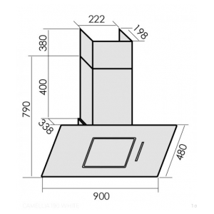 Пристенная вытяжка MBS CAMELLIA 190 WHITE