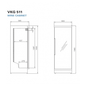 Отдельностоящий винный шкаф Vestfrost VKG 511 (черный)