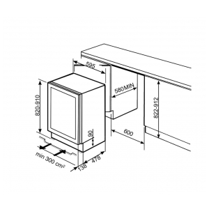 Встраиваемый винный шкаф Smeg CVI638LWN2