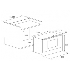 Встраиваемая микроволновая печь Teka ML 822 BIS L WHITE