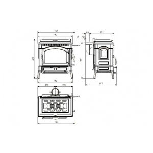 Дровяная печь La Nordica Cast Iron (Isotta Con Cerchi Evo)