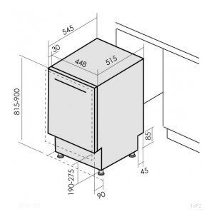 Встраиваемая посудомоечная машина MBS DW-451