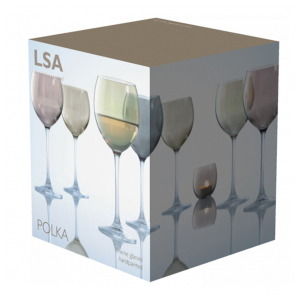 Набор бокалов для вина LSA Polka 400 мл металлик
