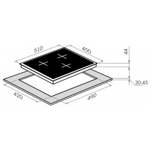 Индукционная варочная панель Maunfeld EVI.453-BG