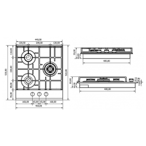 Газовая варочная панель Kuppersberg FQ 42 B