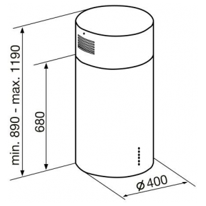 Островная вытяжка Korting KHA4970X Cylinder